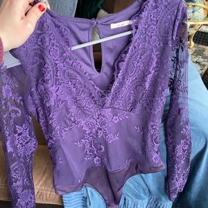 Lace Purple Body Suit